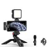 Kit de Vlogging cu Trepied LED Video si Suport pentru Telefon