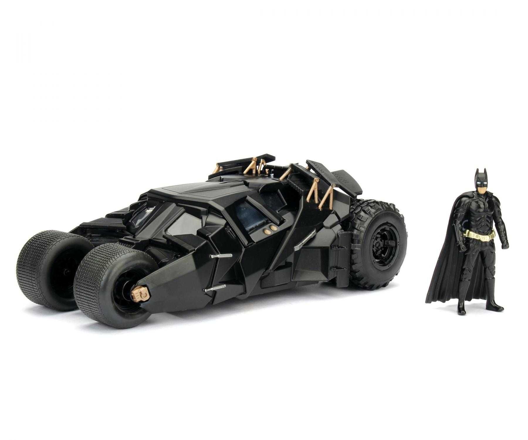 Macheta Auto + Figurina Batman The Dark Knight Batmobile 1:24 Jada