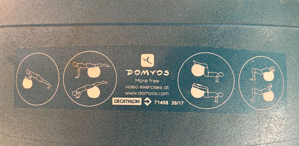 DOMYOS топка за фитнес, размер 2, 65 см, синя