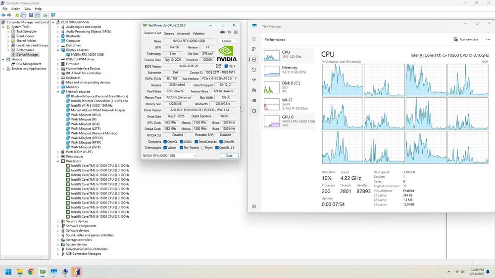 Workstation HP EliteDesk 800 G6 sff NVIDIARTX A2000 12 GB 10GB Network