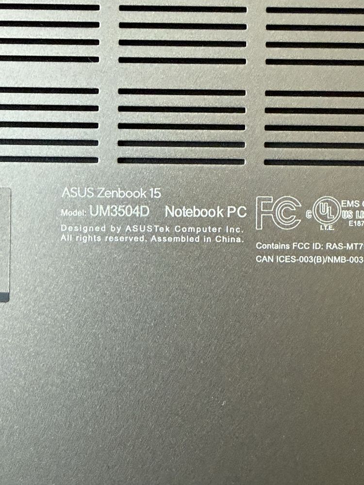 Asus Zenbook 15 Model UM3504D