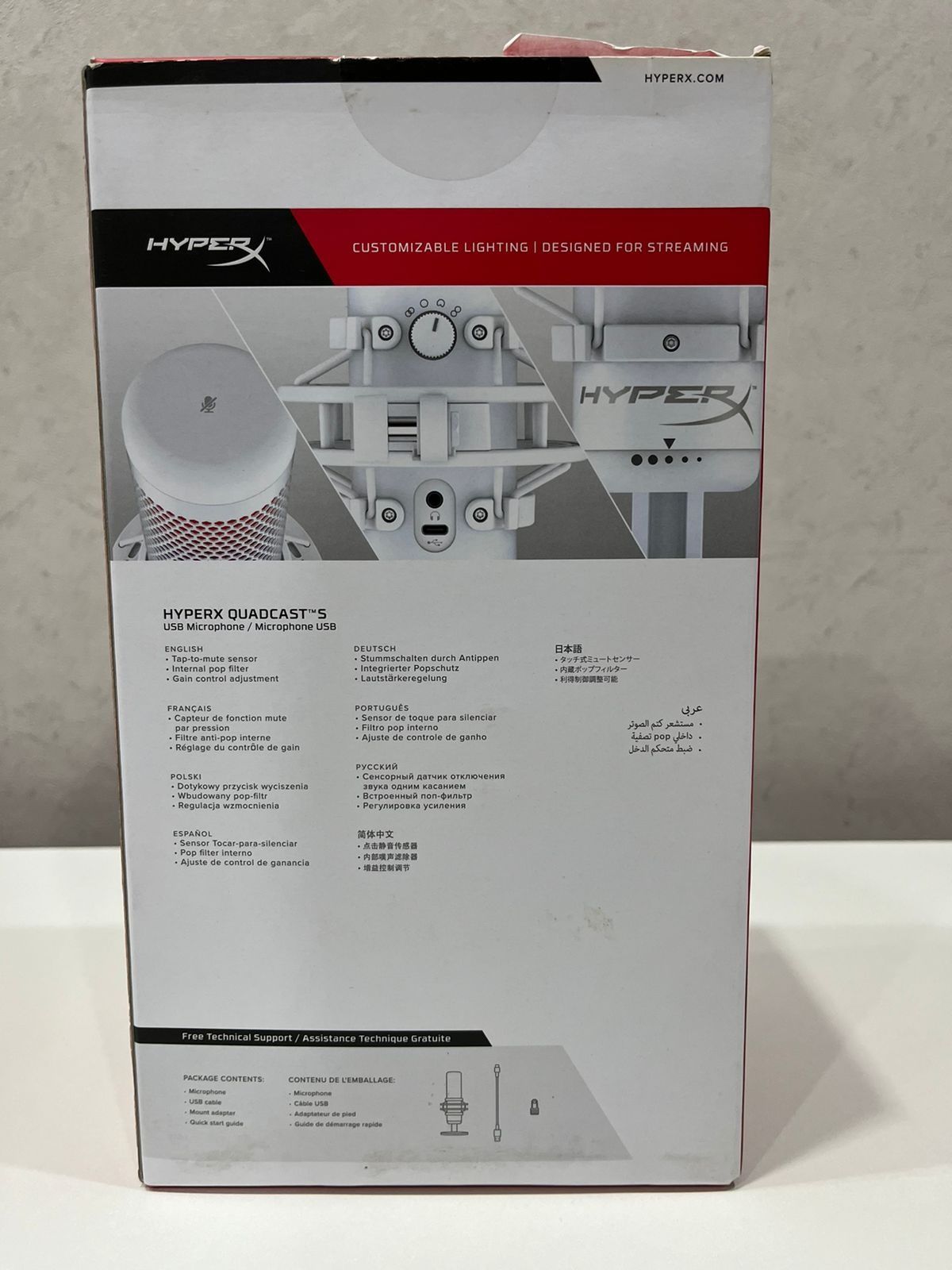 HyperX QuadCast S — абсолютно новый, запечатанный микрофон