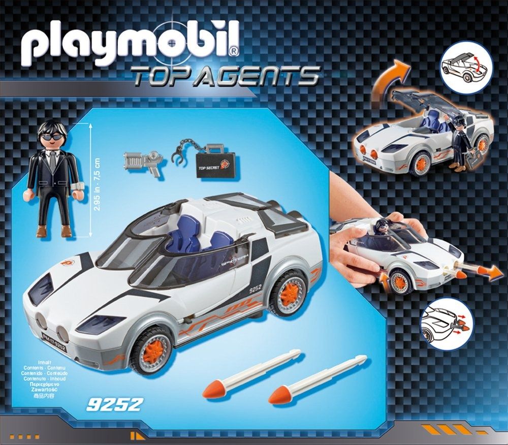 Playmobil Top Agents - Agentul P cu masina de curse