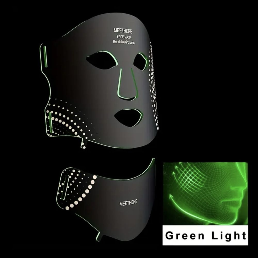 LED Маска за Лице и Шия – 7 Цвята Светлина за Цялостна Грижа за Кожата