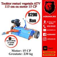 Tocatoare resturi vegetale ATV cu motor 15CP tractabila  noua Agramix