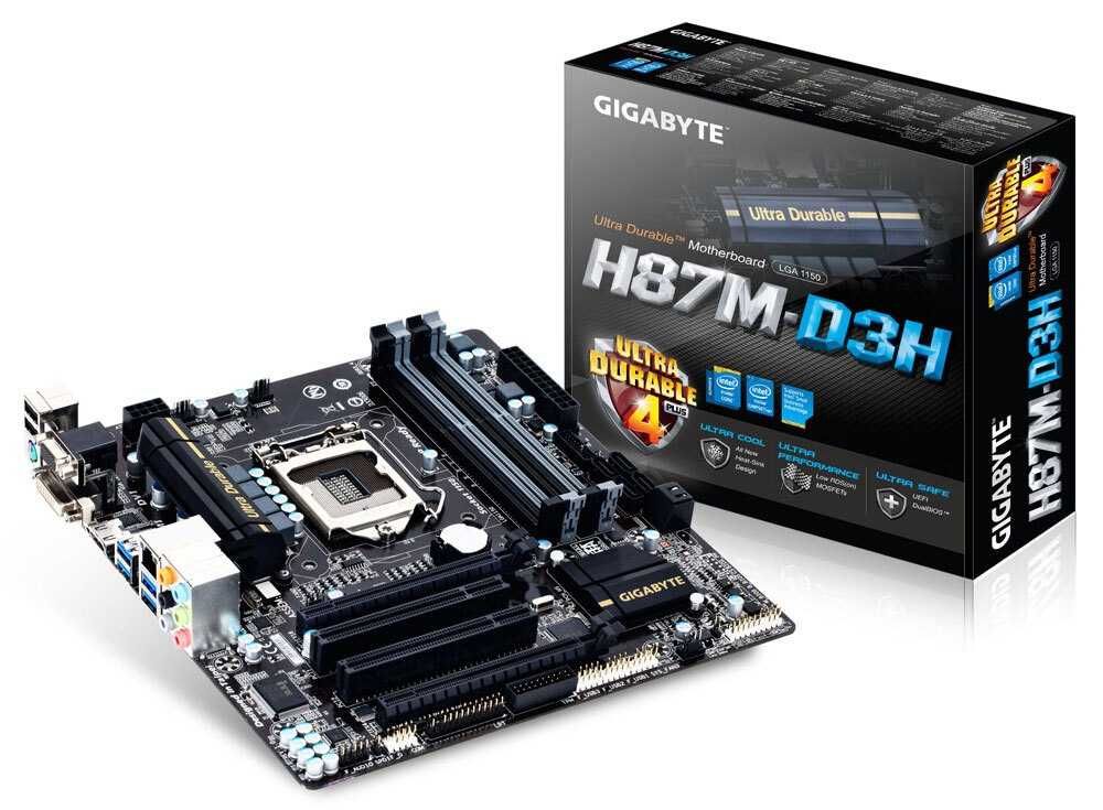 Дъно Дънна платка GIGABYTE GA-H87M-D3H 1150 до 32gb DDR3