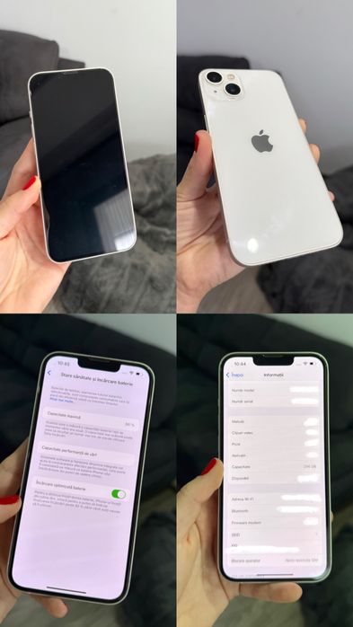 Iphone 13, 256 GB, starlight. Full box + huse & folie cadou