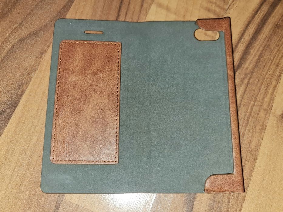 Husa flip piele originala Green Ideas Oxford Case iPhone 7 8 SE 2 SE 3