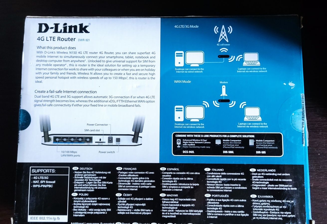 Router wireless Dlink 4G LTE