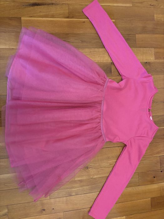 Rochie H&M, roz cu tutu, 134/140, 8-10ani