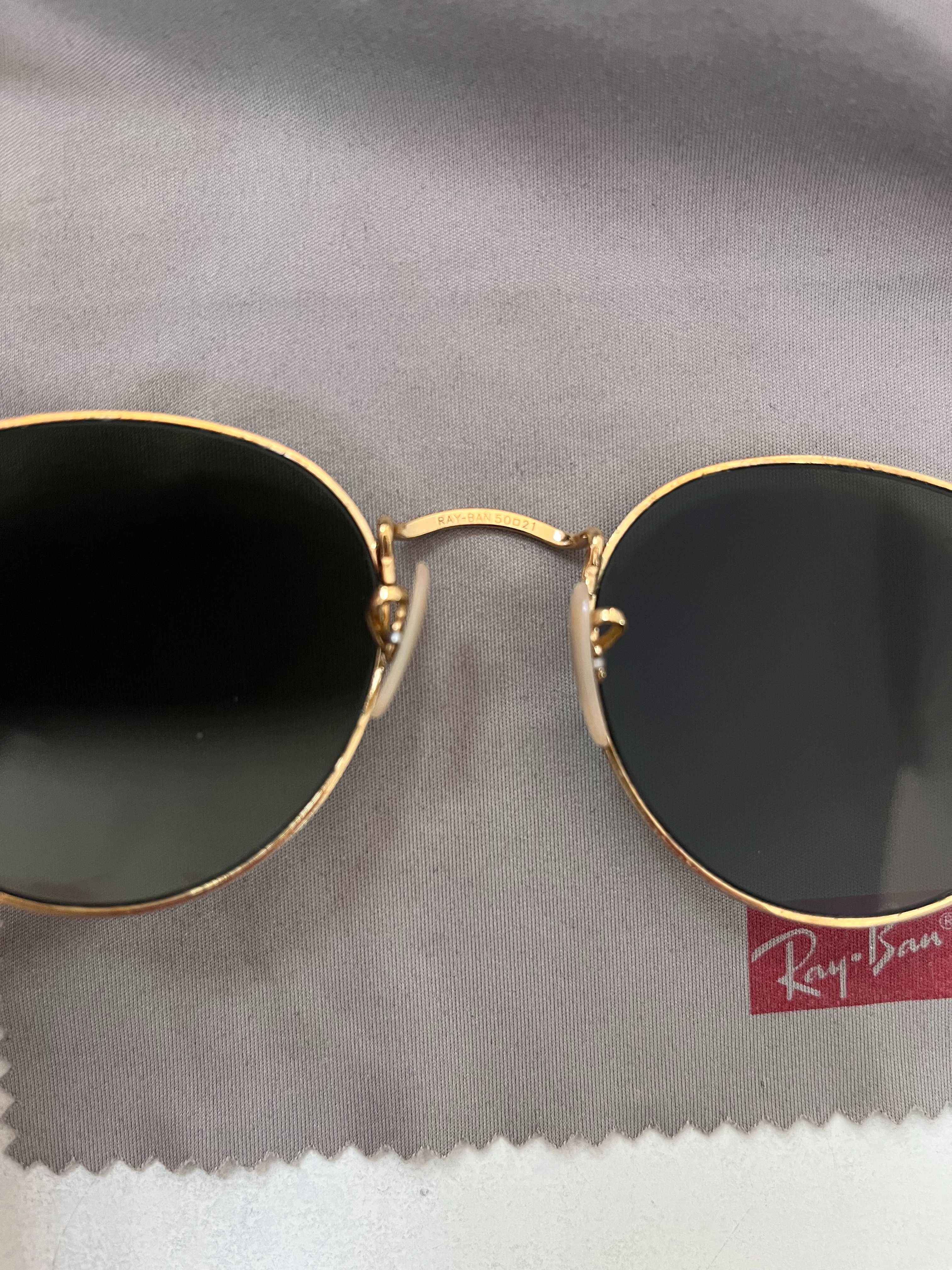 Слънчеви очила Ray ban Round Metal Gold