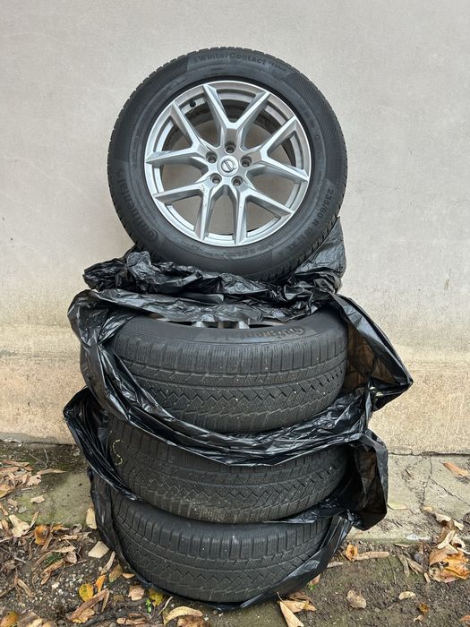 Set 4 jante Volvo cu anvelope iarna 235 60 r18 Continental DOT 1719