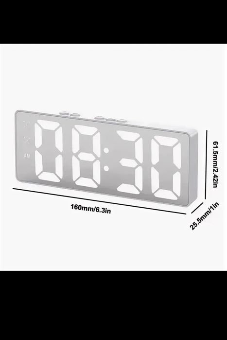 Настольные Часы с будильником / Зеркальные часы НОВЫЕ. Будильник Темп.