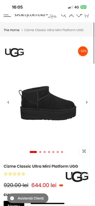 Vand ugg mini marimea 37