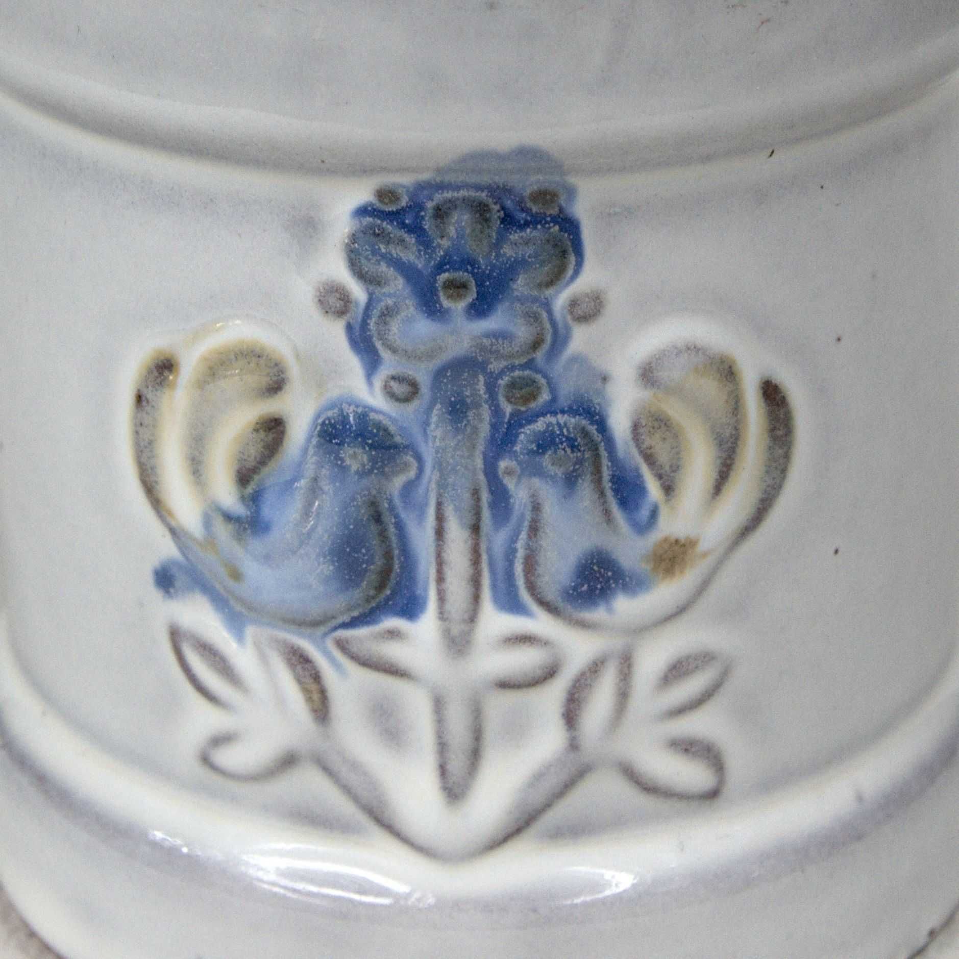 Mini vaza sau ghiveci ceramica cu porumbei