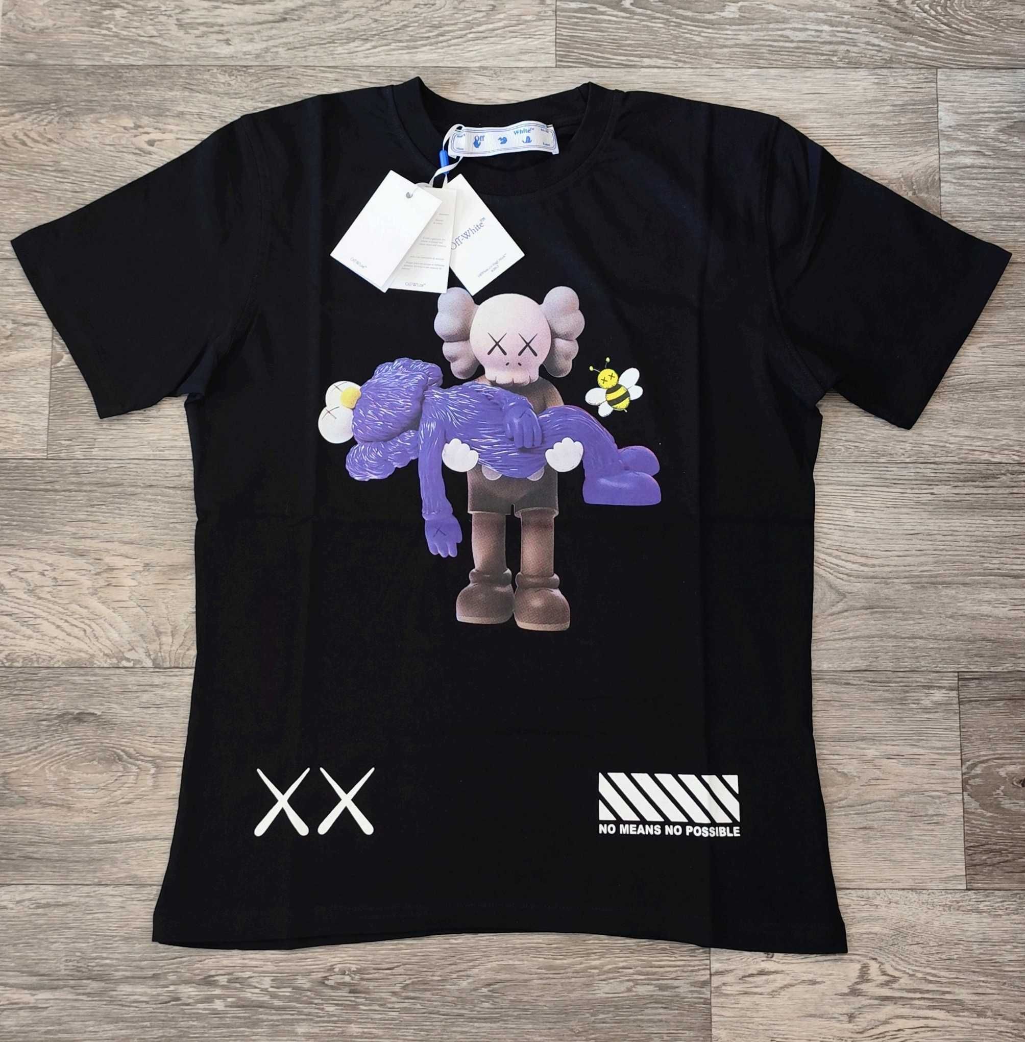 Нова мъжка тениска Off white блуза фланелка 100% памук