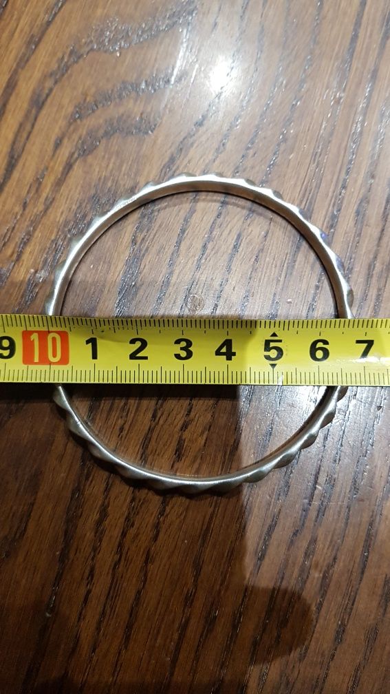 C Bratara argint masiv 925 poansonata fixa 6.5 cm,28 grame,stare buna