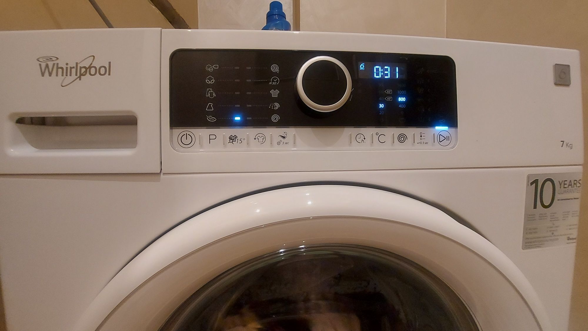 Пералня Whirlpool 6th sense 7кг. 71400 оборота