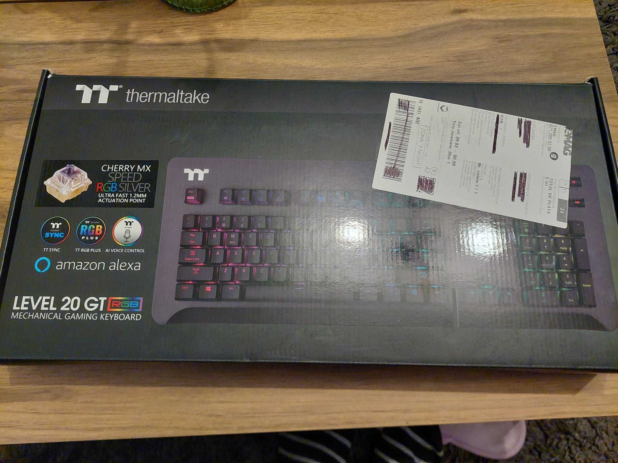 Tastatura mecanica Thermaltake lvl 20 GTcherry mx silver