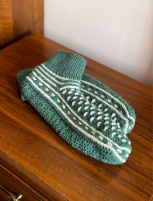 Мужские вязанные пинетки