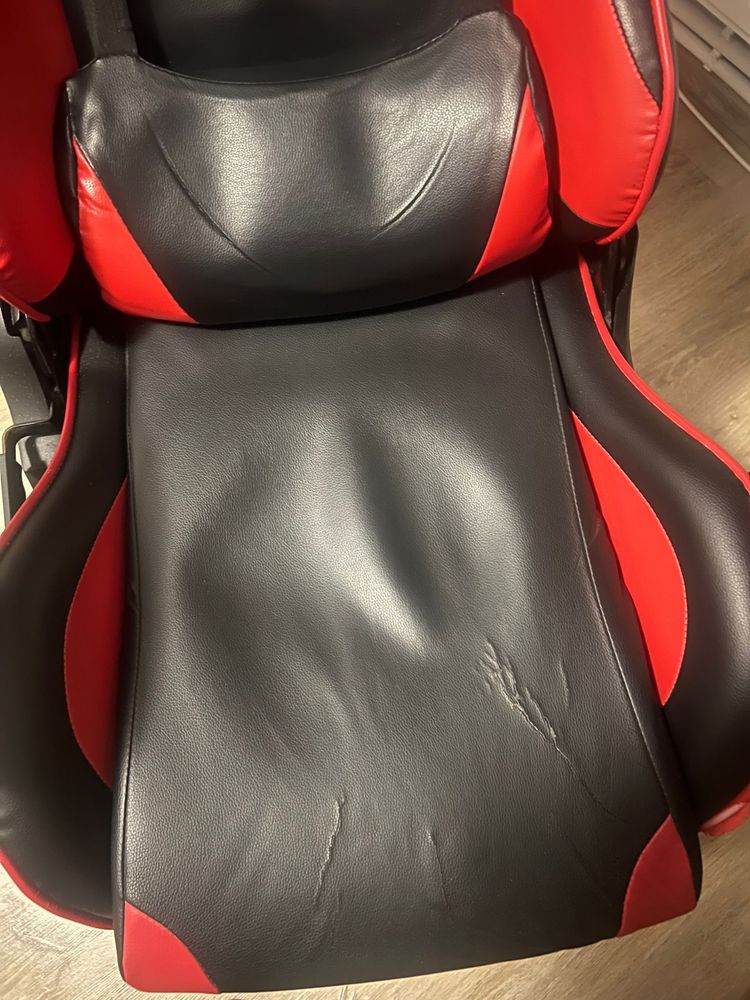 Scaun gaming Kring Lars, cu suport lombar si tetiera, spuma cu memorie