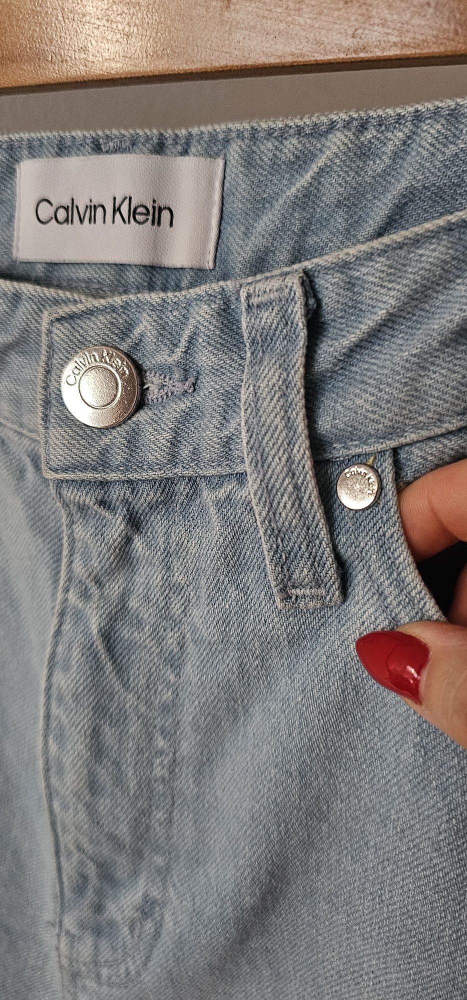 Calvin Klein дънки с висока талия и широк крачол