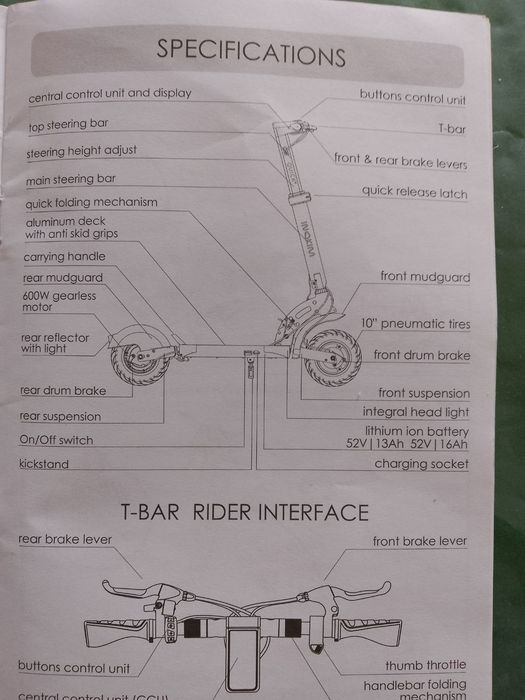 Електрически скутер Inokim Quick 4. (Почти не е използвана.)
