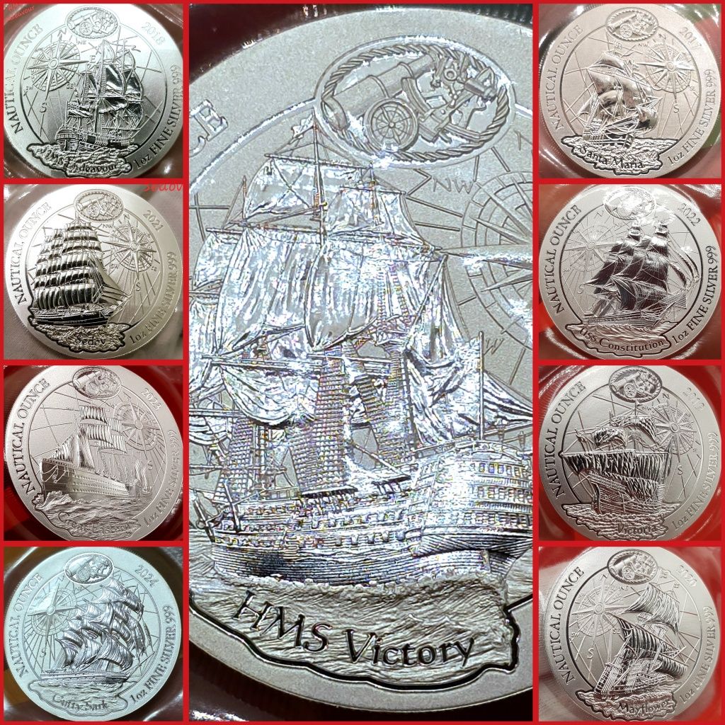 Ruanda Nautical Lunar African monede lingou argint 999
