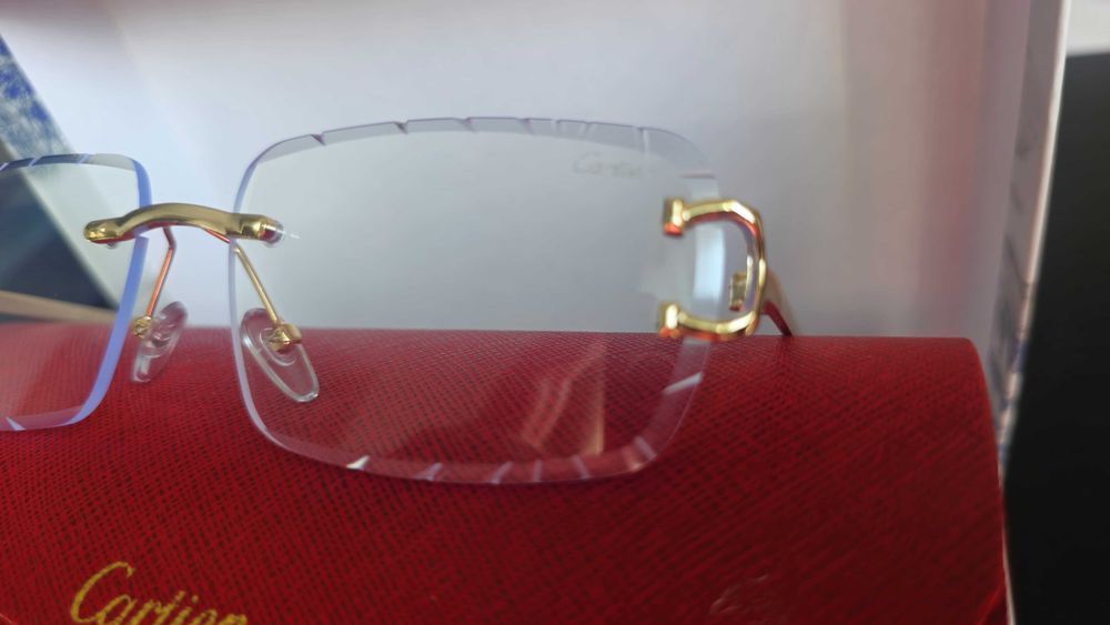 Ochelari de soare CARTIER Diamond Cut Lenses Transparent