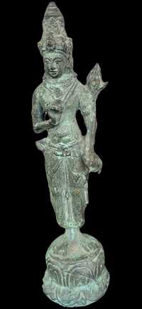 Sculptura veche bronz Devi Tara