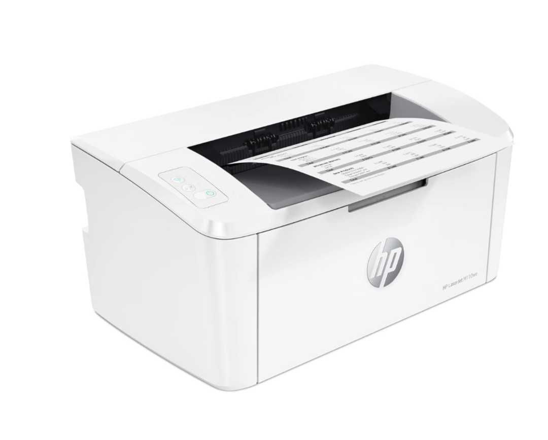 Безжичен черно-бял принтер HP LaserJet M110we с HP+ чисто нов