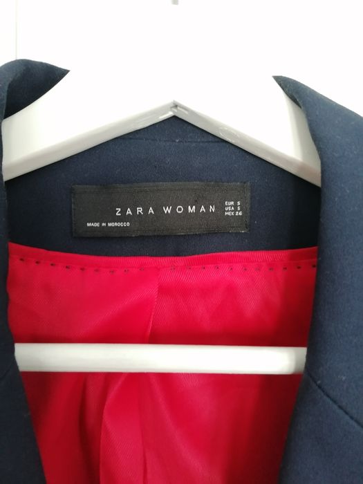 Sacou bleumarin cu broderii Zara, Marime S