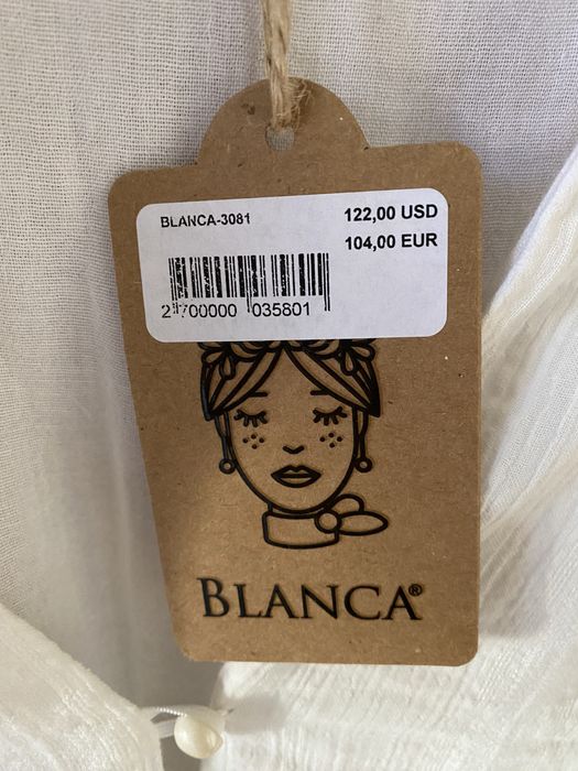 Salopeta albă din bumbac cu broderie