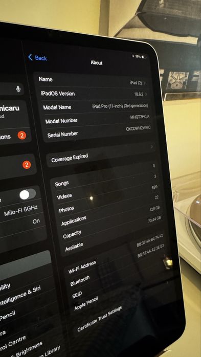 Apple ipad pro 11” 128gb + apple pencil