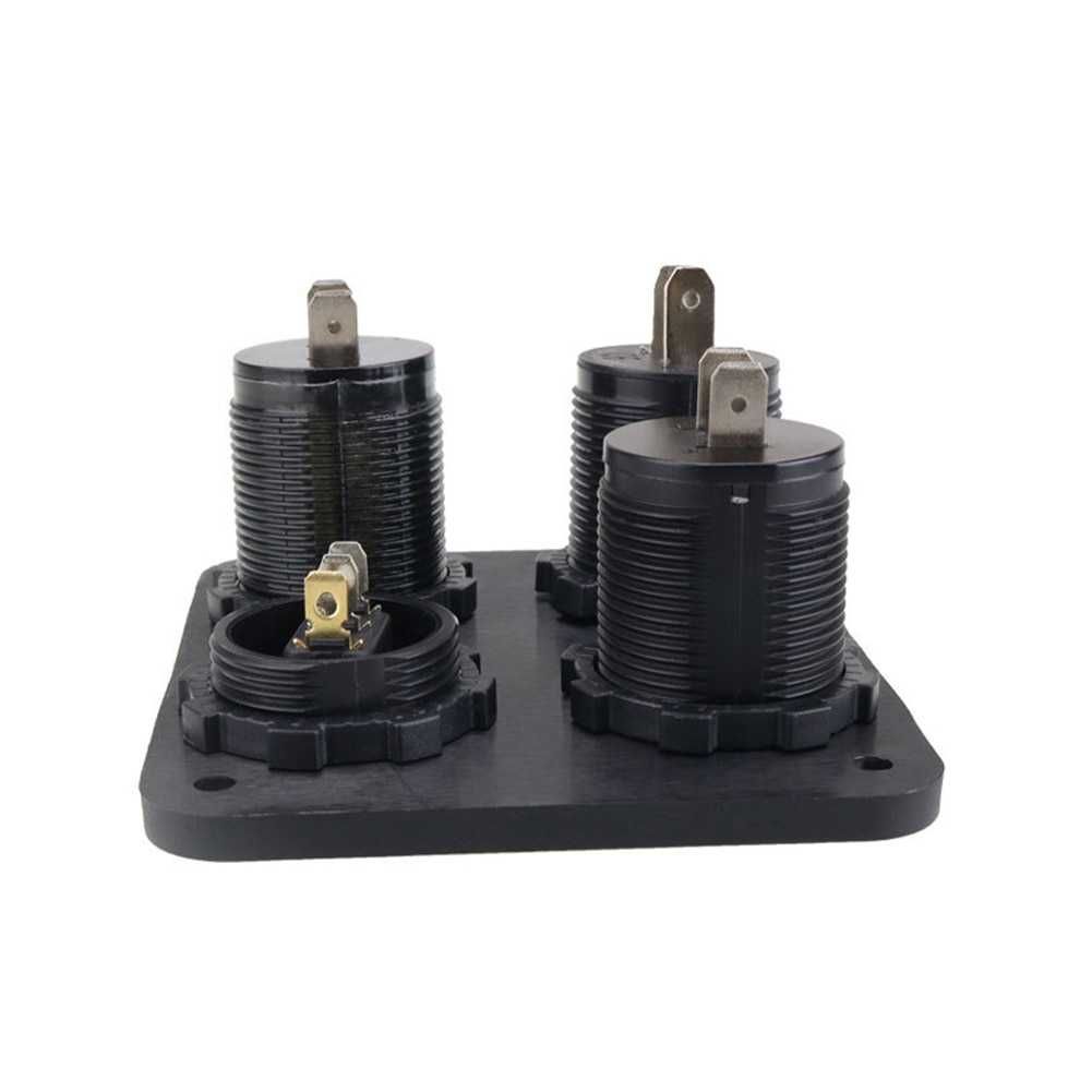 Панел Разклонител за Запалка Волтметър, Букса 2x USB за Камиони, Лодки
