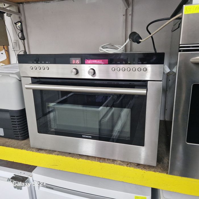 Компактна фурна с вградена микровълнова фурна SIEMENS HB86P570B