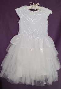 Бяла официална рокля 10-12 години