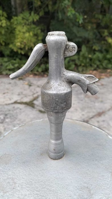 Sifon retro mare din aluminiu, de colectie