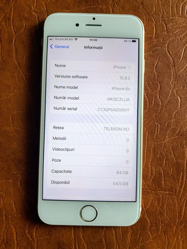 Iphone 6s, Stocare 64Gb