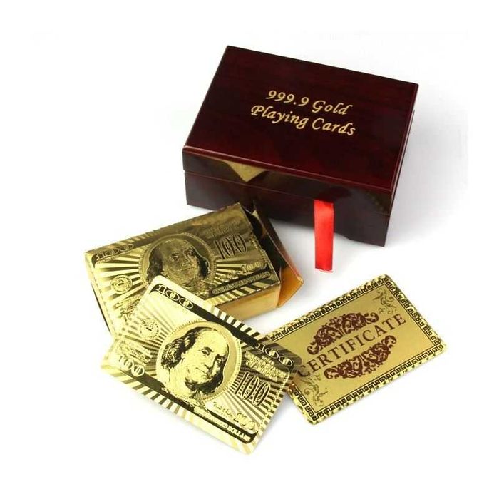 Позлатени карти за игра / 24 карата злато + СЕРТИФИКАТ