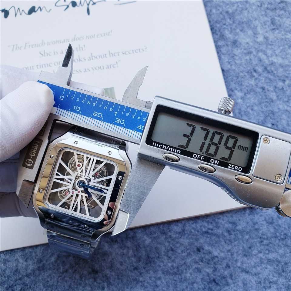 Кварцов мъжки часовник Cartier Santos de Cartier Skeleton