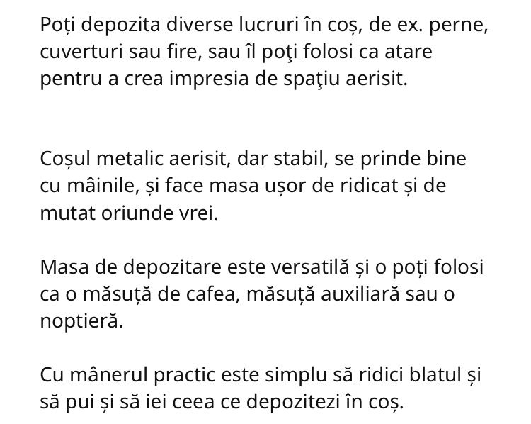 Cos depozitare sau masuta cafea IKEA