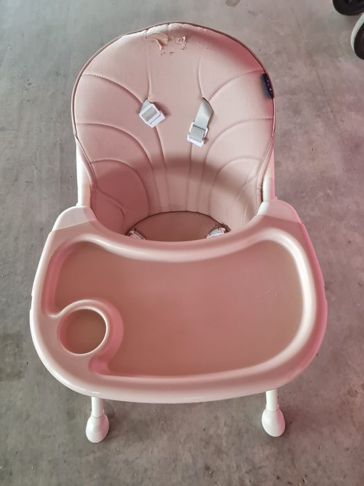 Scaun de masa bebe roz