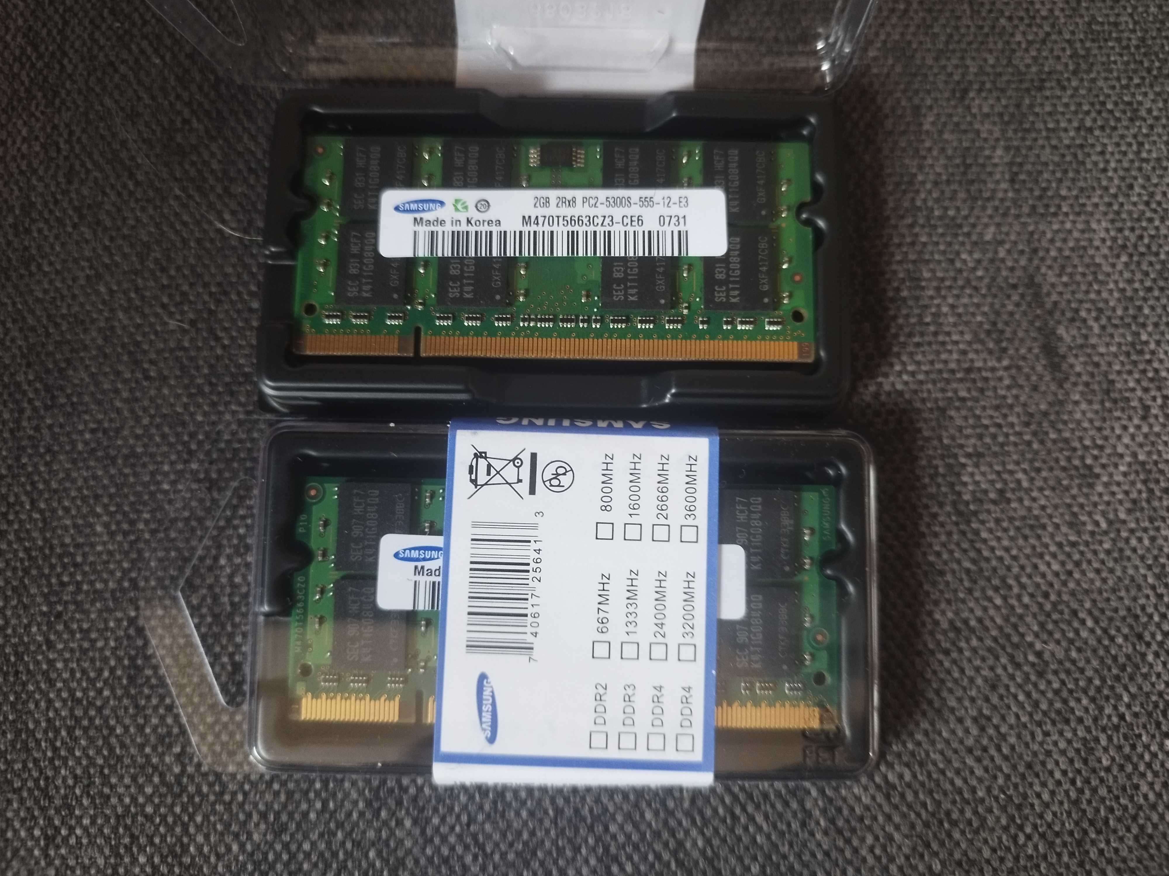 2GB DDR2/667Mhz Samsung Рам Памет за лаптоп,нова.