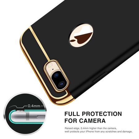 Husa Apple Iphone 8 Plus offera protectie 3in1 Ultrasubtire Lux Black