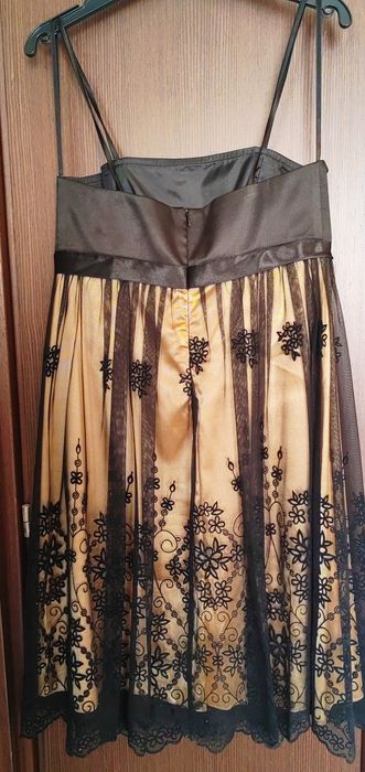 Rochie de seara negru - auriu, mărimea 38