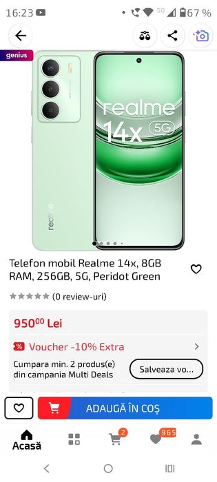 Vând Realme 14 x 5g