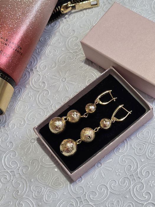 Cercei placati cu aur 14 karate