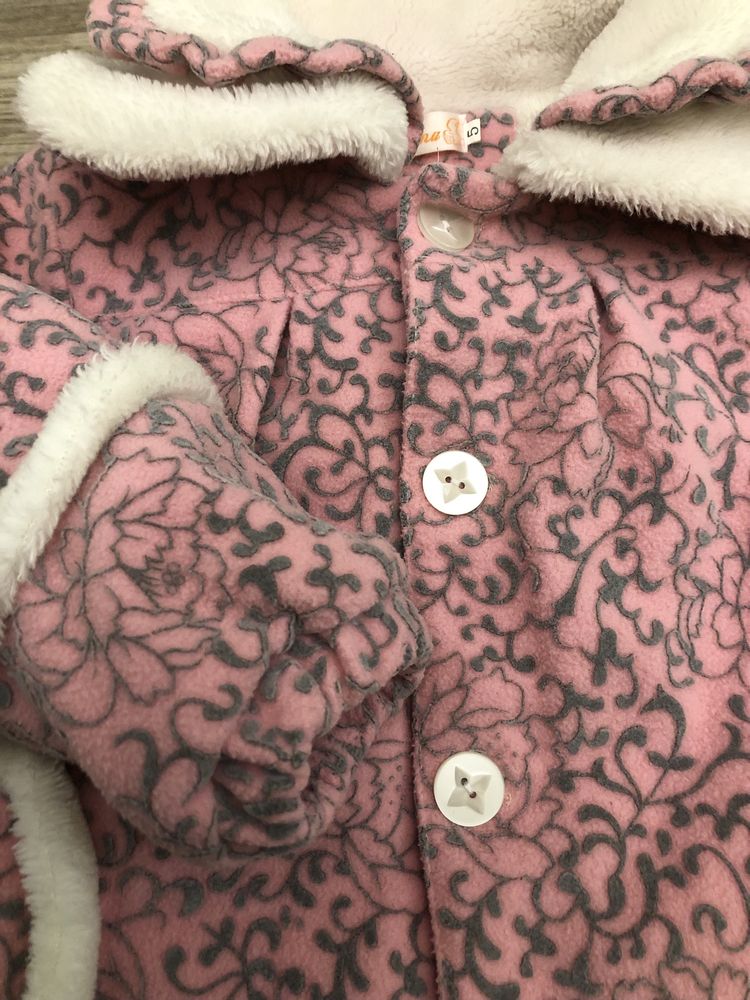 Palton Geaca jacheta roz groasa de iarna 4-5 ani