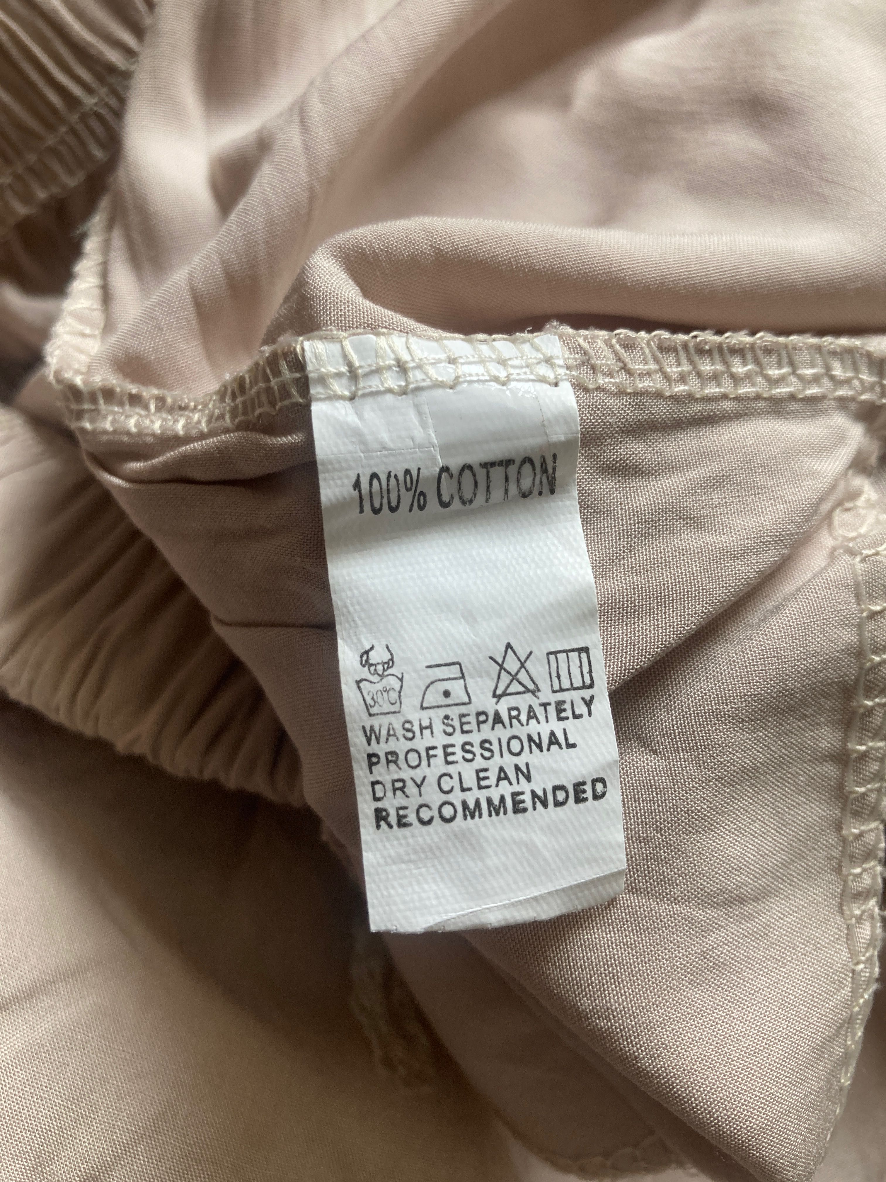 Pantaloni crem subtiri de vara din bumbac, mărimea S/M